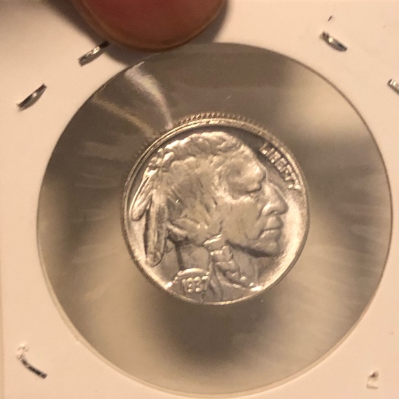 1937 D V.D.B. 3 Legged Buffalo Nickel. - Picture 2 of 6